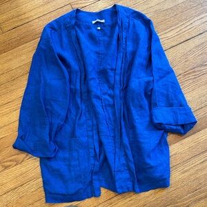 Women's Blue Linen Jacket